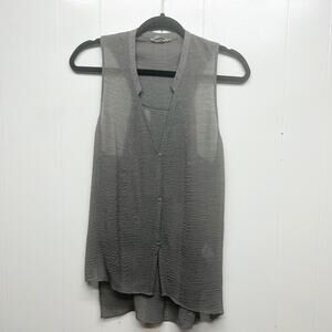 Helmut Sleeveless Button Front Womens Top Size Medium Flowy Lightweight